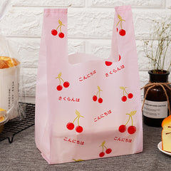 50pcs Portable Plastic Bag for Shopping, Baking, Bread, Fruit, Food