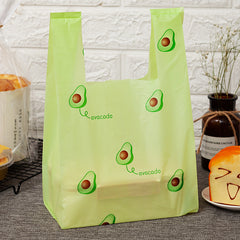 50pcs Portable Plastic Bag for Shopping, Baking, Bread, Fruit, Food