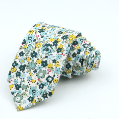 Men's Slim Flower Cotton Necktie