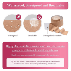 Invisible Breast Lifting Tape for Strapless Dresses