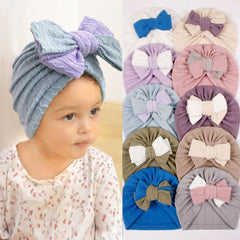 Soft Knotted Bow Hat for Baby Boys Girls Turban Headwrap