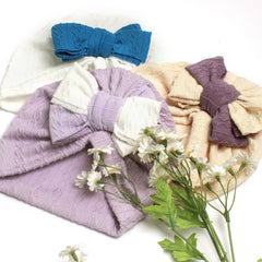 Soft Knotted Bow Hat for Baby Boys Girls Turban Headwrap