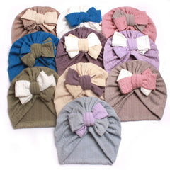 Soft Knotted Bow Hat for Baby Boys Girls Turban Headwrap