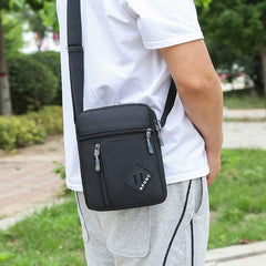 Canvas Crossbody Bag Letter Patch Shoulder Bag Sports Style