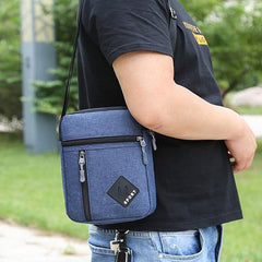 Canvas Crossbody Bag Letter Patch Shoulder Bag Sports Style