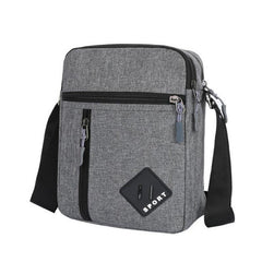 Canvas Crossbody Bag Letter Patch Shoulder Bag Sports Style