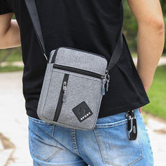 Canvas Crossbody Bag Letter Patch Shoulder Bag Sports Style
