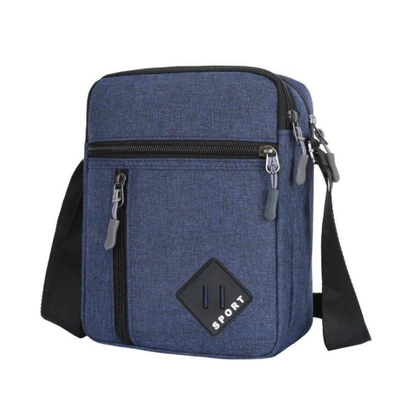 Canvas Crossbody Bag Letter Patch Shoulder Bag Sports Style