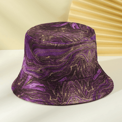 Tie Dye Print Bucket Hat Classic Wavy Striped Basin Hat