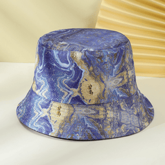 Tie Dye Print Bucket Hat Classic Wavy Striped Basin Hat