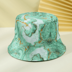 Tie Dye Print Bucket Hat Classic Wavy Striped Basin Hat