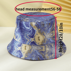 Tie Dye Print Bucket Hat Classic Wavy Striped Basin Hat