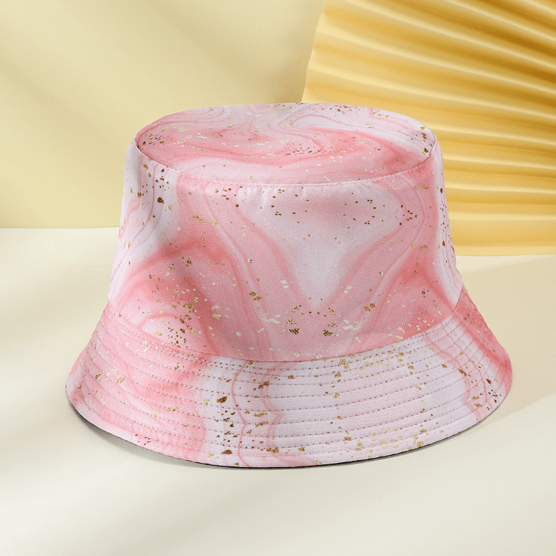 Tie Dye Print Bucket Hat Classic Wavy Striped Basin Hat