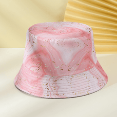 Tie Dye Print Bucket Hat Classic Wavy Striped Basin Hat