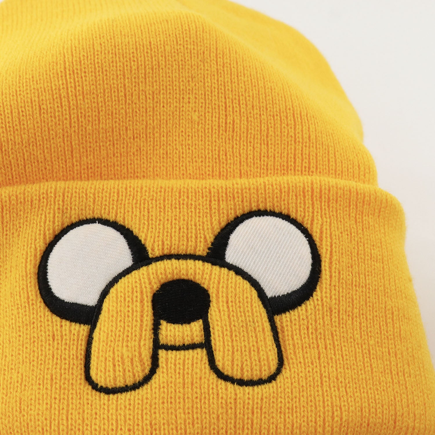 Yellow Cartoon Embroidered Beanie Unisex Casual Knit Hat Warm Ski Mask