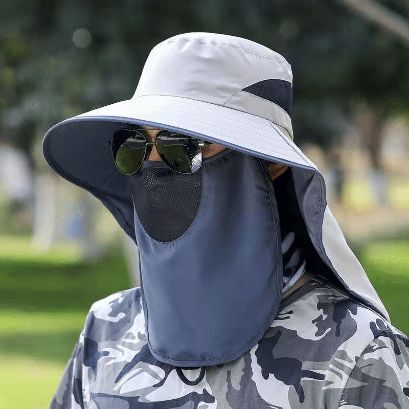 Outdoor Fishing Sunshade Cap with Removable Mask