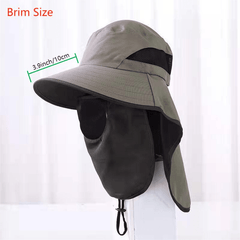 Outdoor Fishing Sunshade Cap with Removable Mask