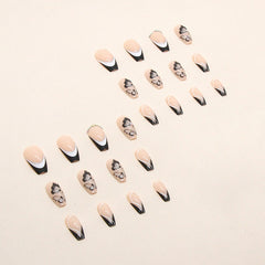 Y2K JIARUO 24pcs False Nails with Butterfly Armor Halloween Design