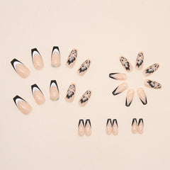 Y2K JIARUO 24pcs False Nails with Butterfly Armor Halloween Design