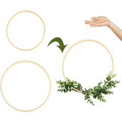 12 Pieces Bamboo Floral Hoop Set DIY Wedding Decor