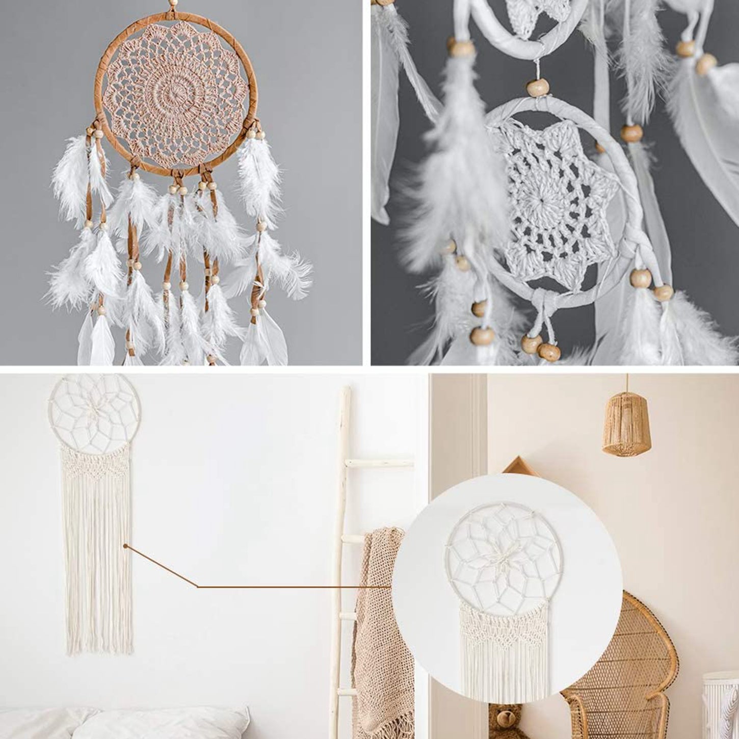 12 Pieces Bamboo Floral Hoop Set DIY Wedding Decor