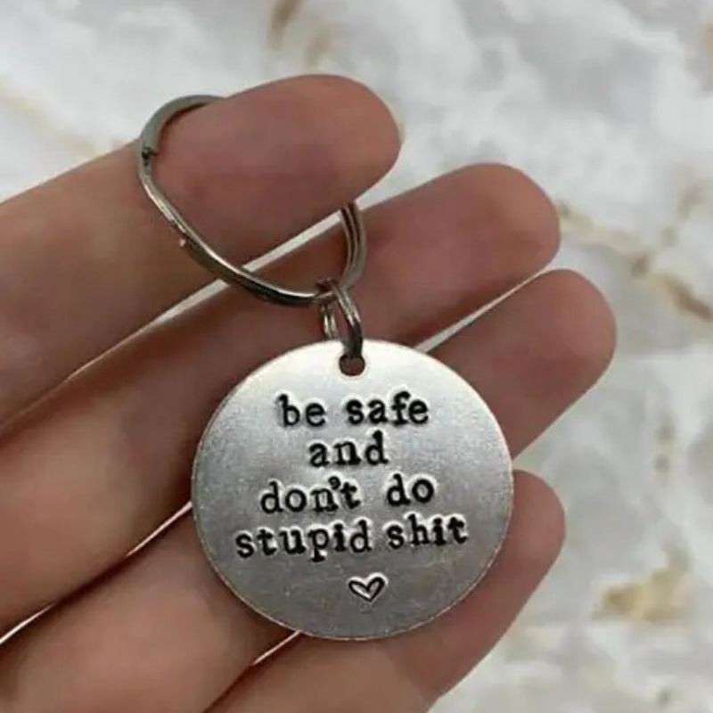 1pc Be Safe Keychain Ideal Couples Gift for Teens