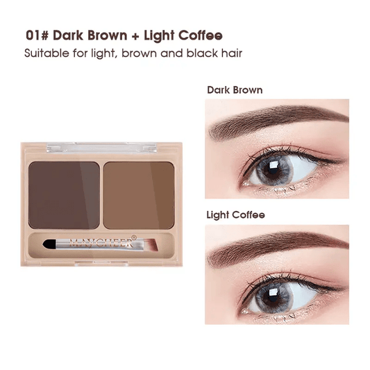 Double Effect Eyebrow Powder Palette with Brush
