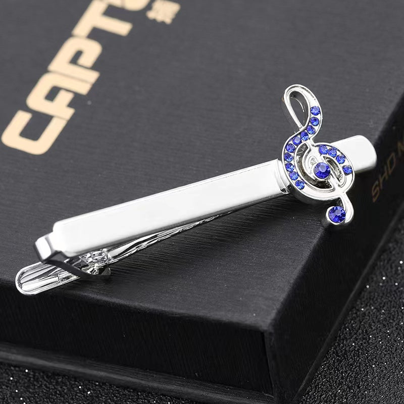 Men's Musical Note Button Cufflinks Faux Diamond Wedding Suit Accessories