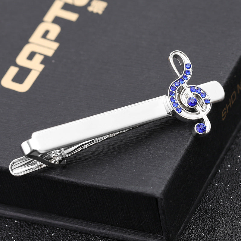 Men's Musical Note Button Cufflinks Faux Diamond Wedding Suit Accessories