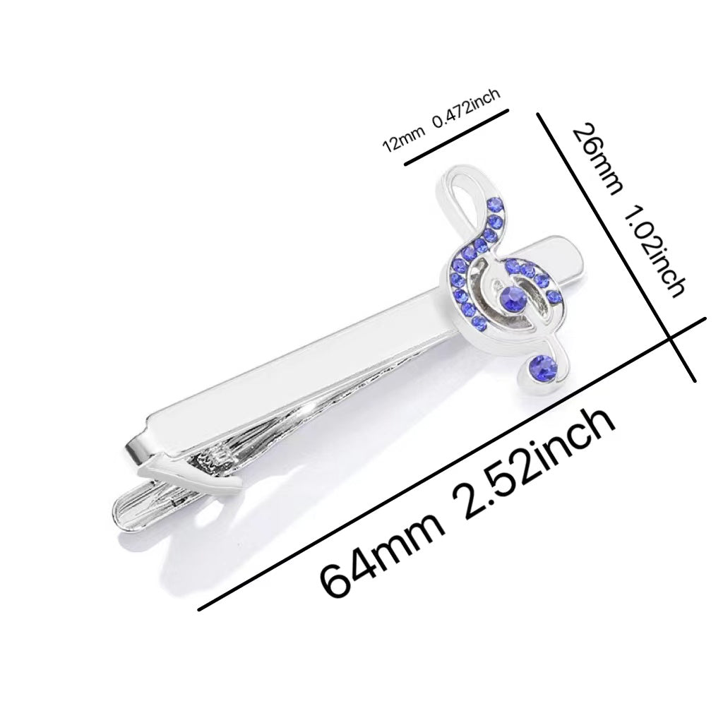 Men's Musical Note Button Cufflinks Faux Diamond Wedding Suit Accessories