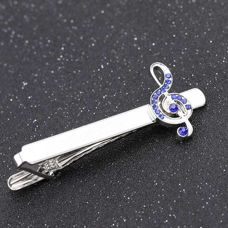 Men's Musical Note Button Cufflinks Faux Diamond Wedding Suit Accessories
