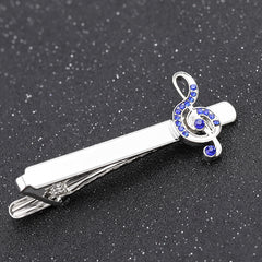Men's Musical Note Button Cufflinks Faux Diamond Wedding Suit Accessories