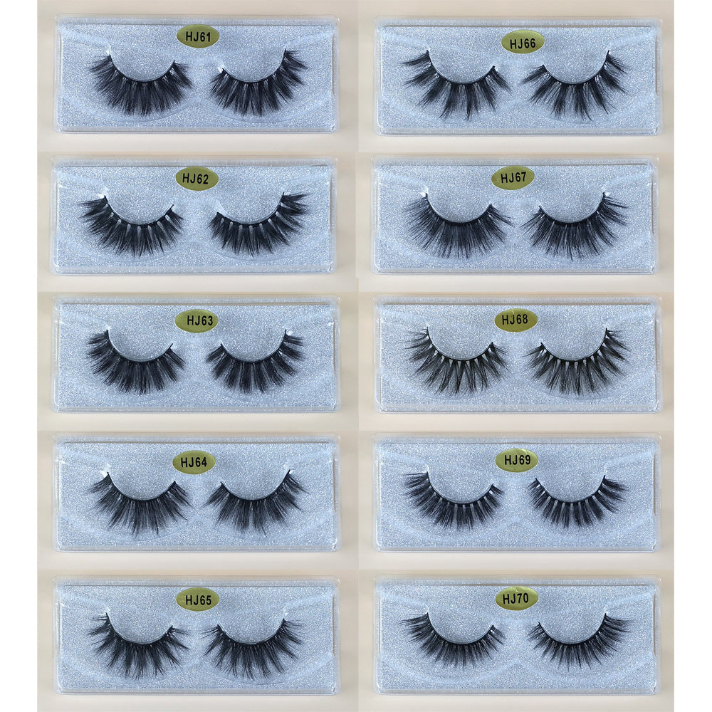 20 Pairs Natural Fluffy 3D Mink Lashes False Eyelashes Extension