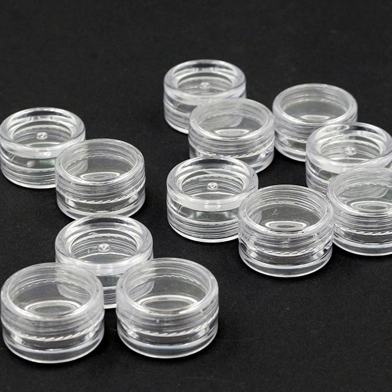 10pcs 2 5ML Clear Plastic Jewelry Bead Storage Box Small Round Container