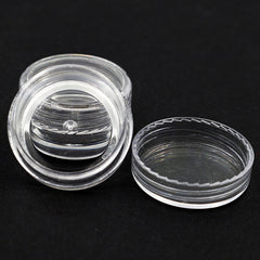 10pcs 2 5ML Clear Plastic Jewelry Bead Storage Box Small Round Container