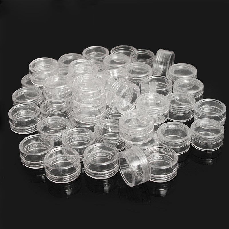 10pcs 2 5ML Clear Plastic Jewelry Bead Storage Box Small Round Container