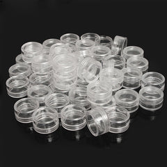 10pcs 2 5ML Clear Plastic Jewelry Bead Storage Box Small Round Container