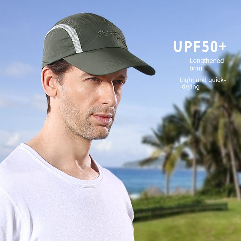 Men's Quick Drying Sports Cap with Extended Brim Summer Sun Hat
