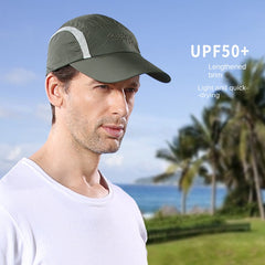 Men's Quick Drying Sports Cap with Extended Brim Summer Sun Hat