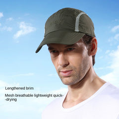 Men's Quick Drying Sports Cap with Extended Brim Summer Sun Hat