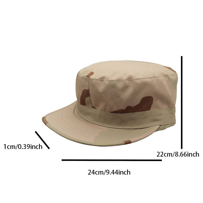 Camouflage Ear Protection Cap Sun Visor Quick Drying Cap for Outdoor Sports