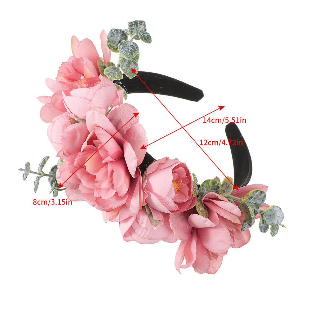 Bridal Wedding Flowers Headband Hair Hoops Bohemian Style Hair Bands For Women