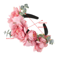 Bridal Wedding Flowers Headband Hair Hoops Bohemian Style Hair Bands For Women