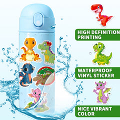 50pcs Dinosaur Stickers Waterproof Cartoon Stickers for Girls DIY Creative Toys