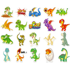 50pcs Dinosaur Stickers Waterproof Cartoon Stickers for Girls DIY Creative Toys