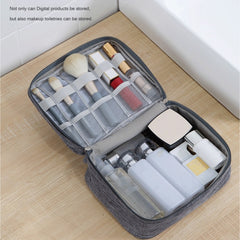 Dividers Cable Storage Bag Double Zipper Portable Handle Travel Digital Bag