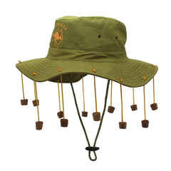Australian Folk Style Hat with Beads Tassel Cotton Wide Brim Sunshade Anti glare
