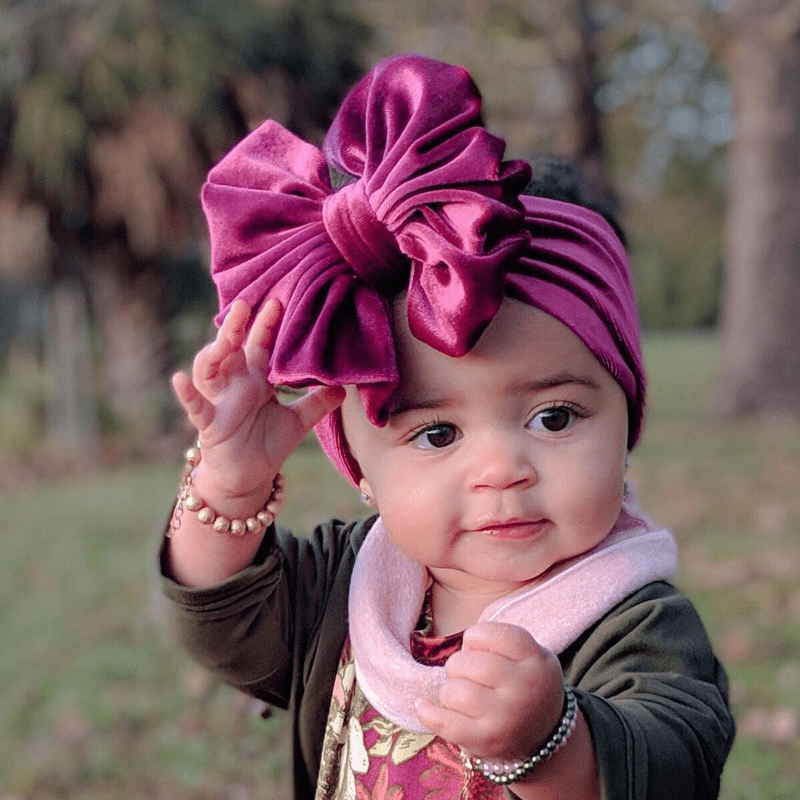 Cute Cartoon Velvet Bow Headbands for Baby Girls