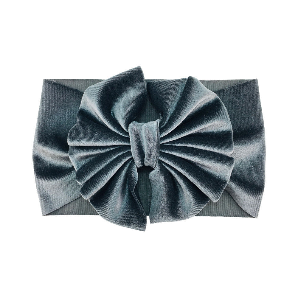 Cute Cartoon Velvet Bow Headbands for Baby Girls