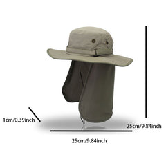 Unisex Quick Drying Sun Hat With Neck Guard Lightweight UV Protection Bucket Hat